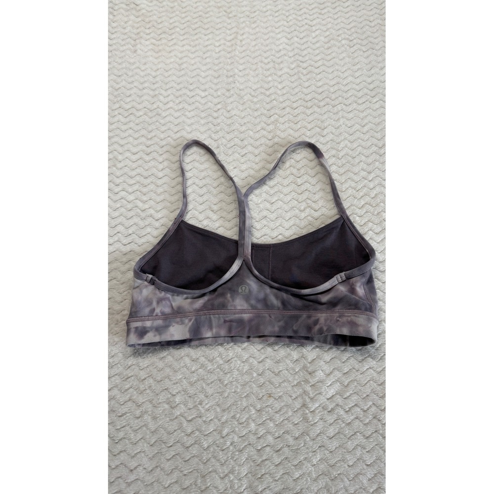 Lululemon Flow Y Bra Nulu Diamond Dye Graphite Grey Bronze Green Size 6